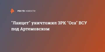 «Ланцет» уничтожил ЗРК «Оса» ВСУ под Артемовском