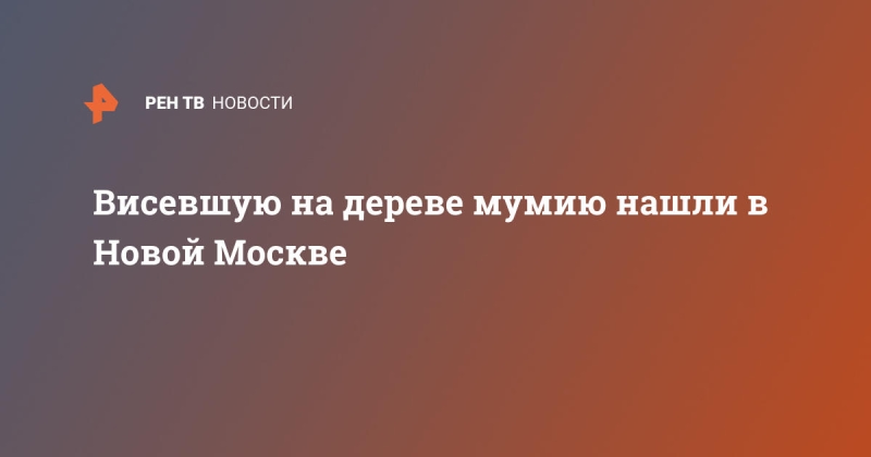 Висевшую на дереве мумию нашли в Новой Москве