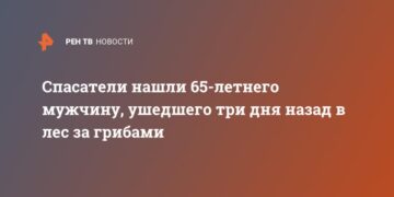 Спасатели нашли 65-летнего мужчину, ушедшего три дня назад в лес за грибами